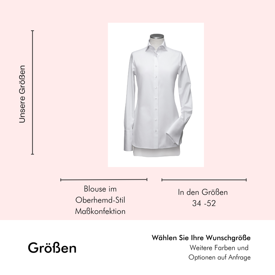Bluse im Oberhemd-Stil in feinster Baumwolle
