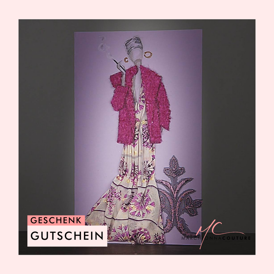 Individuelle Geschenkkarte mit Fashion-Illustration