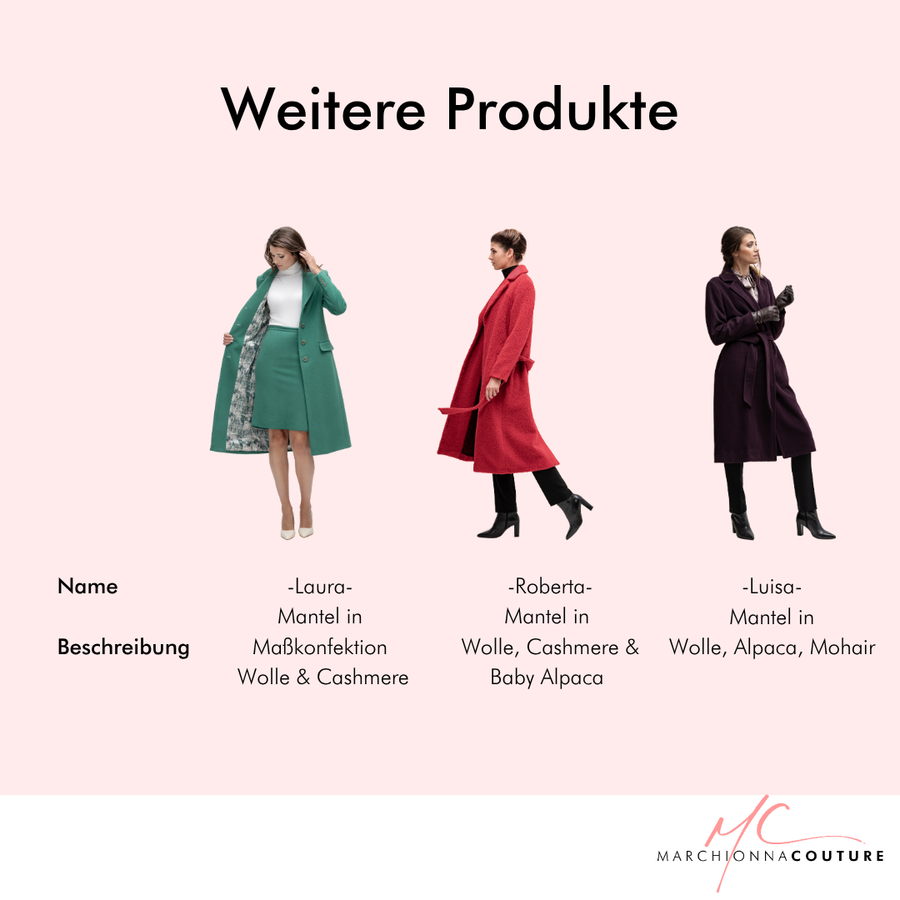 Damen-Mantel -Alberta- in 100 % Wolle