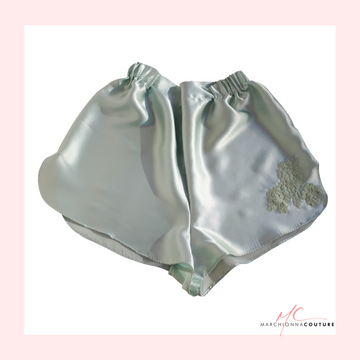 Seiden-Boxershort Capriccio mit Spitzenapplikation